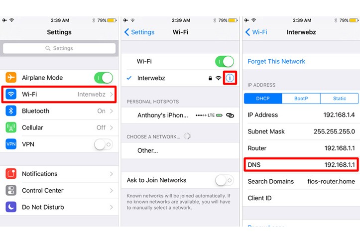  iPhone DNS değiştirme ayarları