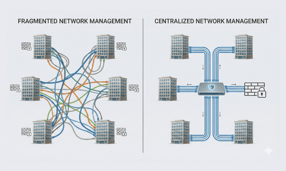 SASE &Ccedil;ok Şubeli İşletmelerde Merkezi Ağ Y&ouml;netimini Nasıl Kolaylaştırır